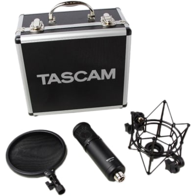 Tascam TM 280 Studio Microphone With Flight Case Shockmount and POP Filter