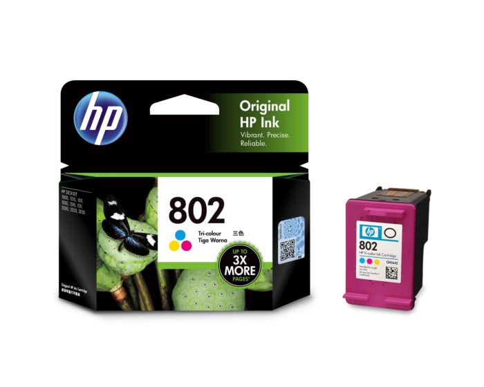 HP 802 Tri-color Ink Cartridge