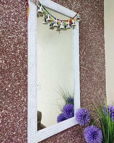 Detec Homzë Designer Wall Mirror - White Color