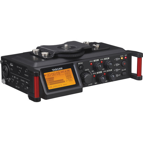 Tascam DR-70D 6 Input  4 Track Multi Track Field Recorder with Onboard Omni Microphones