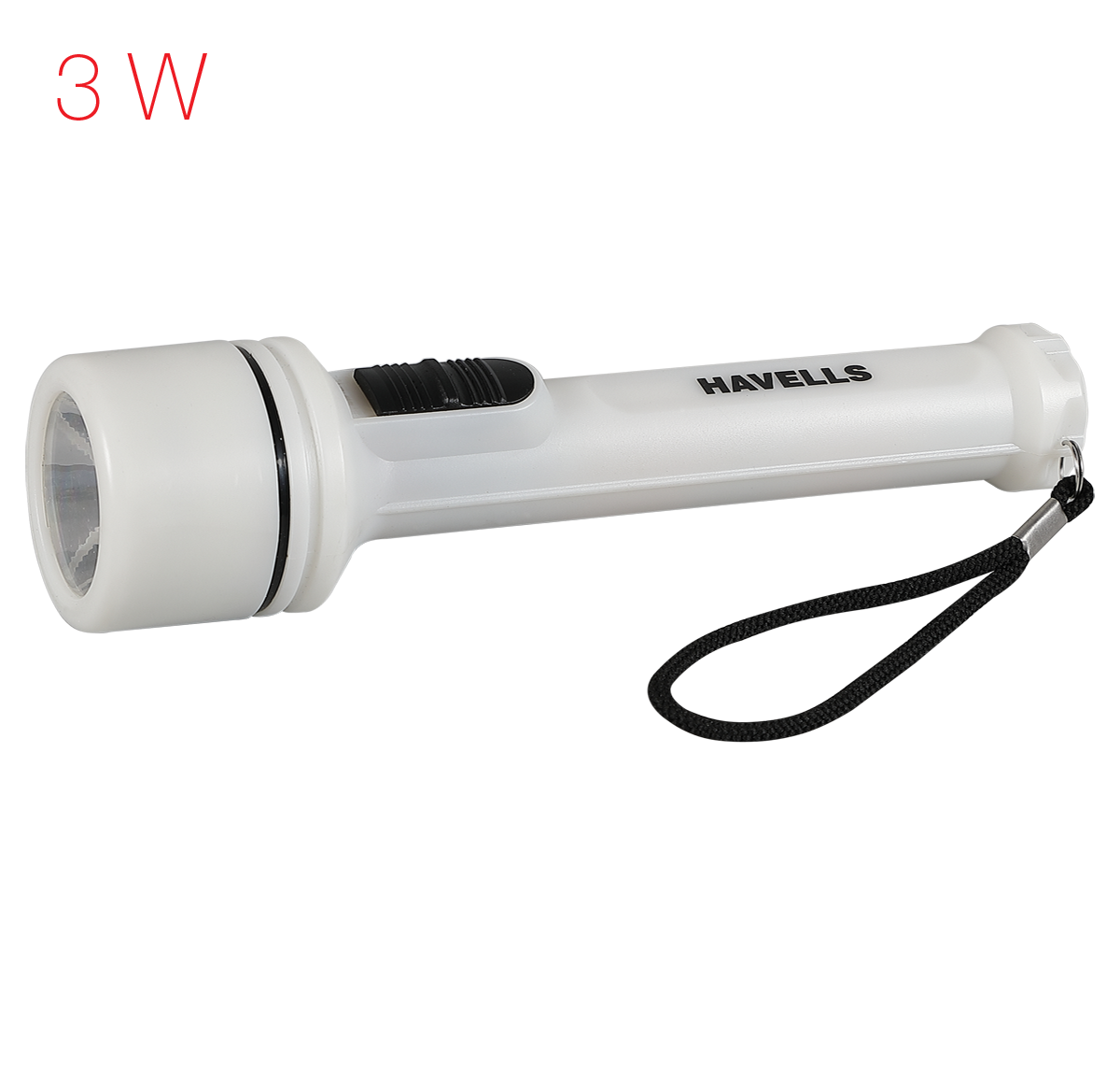 Havells Glow 30 3 W dry cell torch powered by 3XAA dry batteries