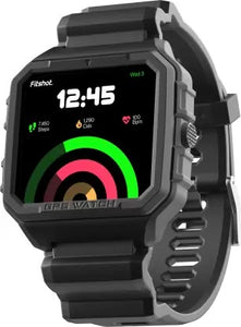 Open Box, Unused Fitshot Axis GPS with Inbuilt 4 Satellite System, 1.52 inch CosmicDisplay Smartwatch Black