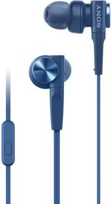 Open Box, Unused Sony XB55AP Wired Headset Blue In the Ear