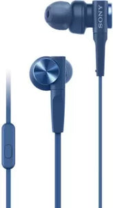 Open Box, Unused Sony XB55AP Wired Headset Blue In the Ear