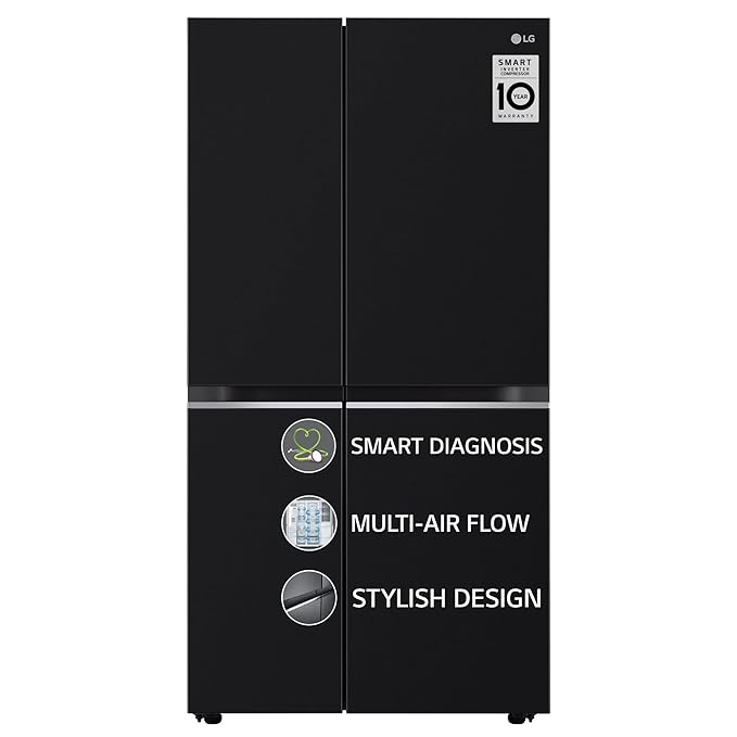 Open Box, Unused LG 655 L Frost Free Smart Inverter Double Door Side by Side Refrigerator 2023 Model, GL-B257HWBY, Western Black, Express Freezing Multi Air-Flow