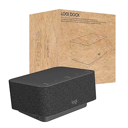 Open Box, Unused Logitech Logi Dock, All-in-One USB C Laptop Docking Station, Speakerphone, Noise Canceling Mics