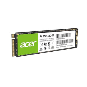 Open Box Unused Acer FA100 512GB PCIe Gen3 x4 NVMe 3D NAND SSD M.2 Internal SSD-3200MB/s R, 2200MB/s W Speed