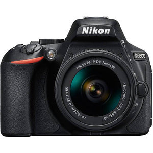Used Nikon D5600 DSLR Camera Body with Single Lens: AF-P DX Nikkor 18-55 MM F/3.5-5.6G VR  Black