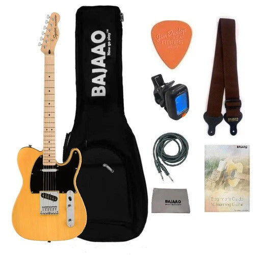 Fender Squier Affinity Series Telecaster Electric Guitar with Gigbag Tuner Strap Picks Polishing Cloth Cable & E-Book