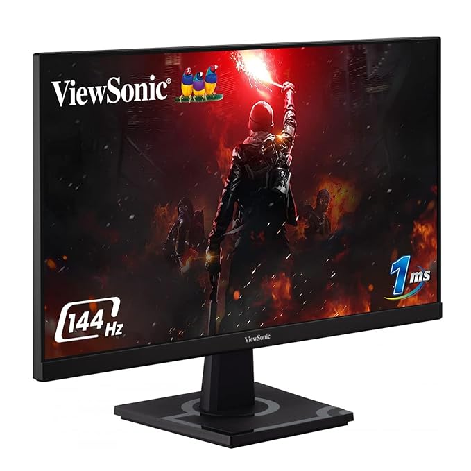 Open Box Unused ViewSonic VX2405-P-MHD 24 Inch (60.96 cm) 1920 x 1080 Pixels LCD SuperClear IPS Panel Gaming Monitor, Full HD 1080p, 144 Hz 1 ms AMD FreeSync Premium, Three Side Borderless, Dual HDMI, Black