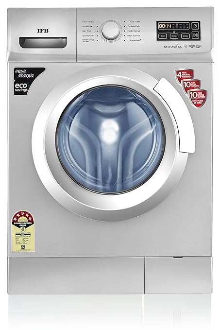 Open Box, Unused IFB 6 Kg 5 Star Fully-Automatic Front Loading Washing Machine NEO DIVA SX, Silver