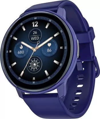 Open Box, Unused Boat Lunar Connect with ENx Technology for BT Calling & 1.28 HD Round Display Smartwatch  (Blue Strap