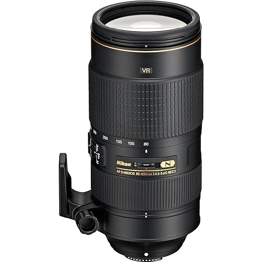 Used Nikon AF VR 80-400mm F/4.5-5.6G ED Telephoto Zoom Lens Black