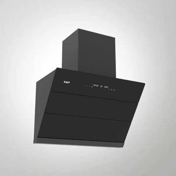 Open Box, Unused Kaff ALBURY DC 75 cm Dry Heat Auto Clean Technology Filterless Wall Mounted Kitchen Chimney Suction Capacity 1280h Black