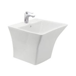 Hindware Wall Mounted Rectangle Shaped White Basin Area Aspiro 10120