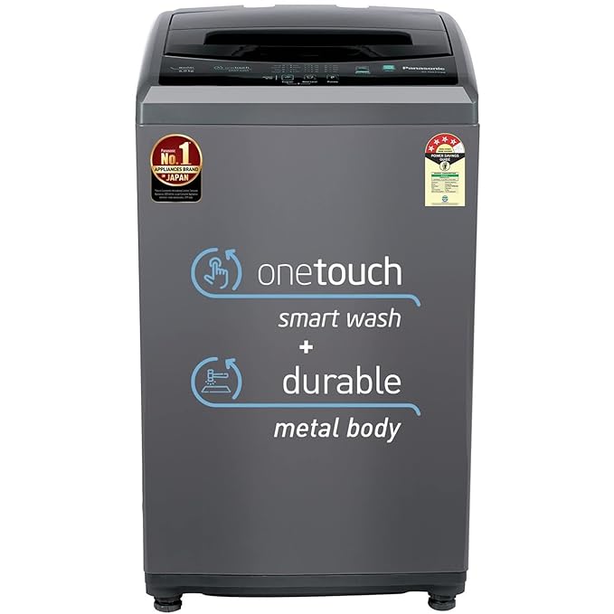 Open Box, Unused Panasonic 6 Kg 4 Star Fully-Automatic Top Load Washing Machine NA-F60LF1HRB, Grey