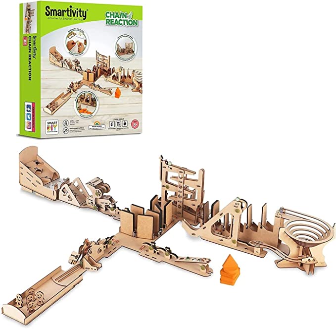 Smartivity Chain Reaction Engineering, STEM Learning Toy Construction Kit for Kids Ages 8 and Up