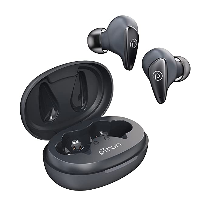 Open Box, Unused PTron Bassbuds Wave ENC Bluetooth 5.3 Wireless Headphones Pack of 10