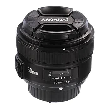 Used Yongnuo YN 50mm F1.8 Standard Prime Lens Large Aperture Auto Manual Focus AF MF for Nikon DSLR Cameras