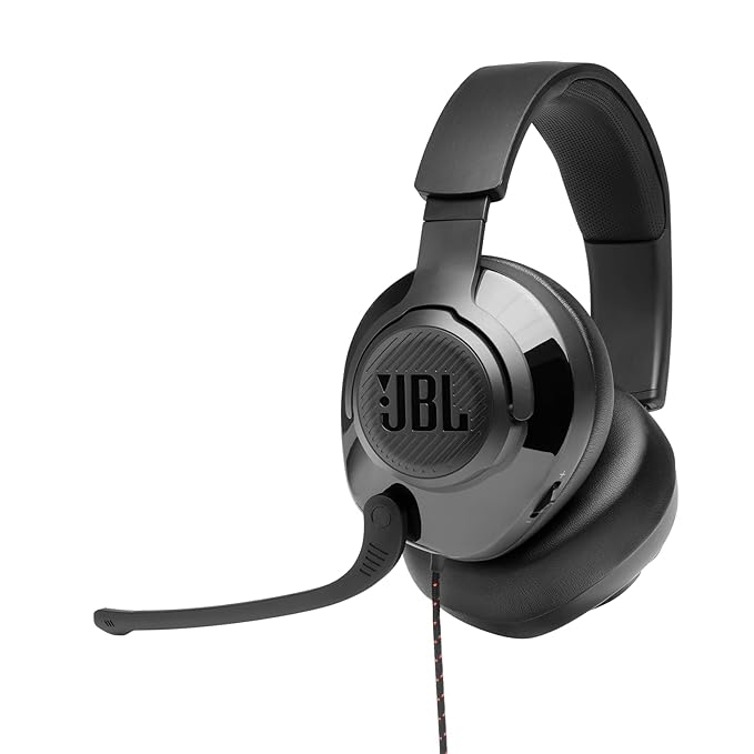 Open Box Unused JBL Quantum 200 Wired Over-Ear Gaming Headphones Black