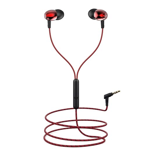 Open Box, Unused Boat Bassheads 162 in Ear Wired Earphones with Mic Raging Red Pack of 3