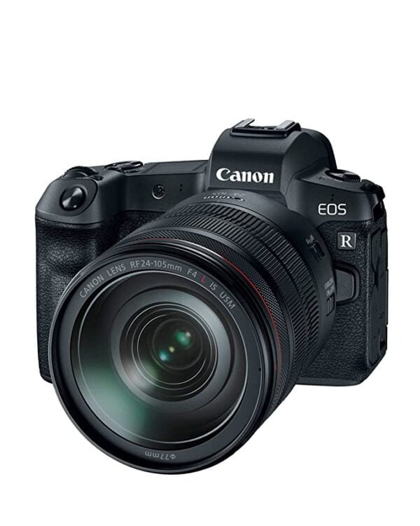 24-105 मिमी लेंस ब्लैक के साथ प्रयुक्त कैनन ईओएस आर मिररलेस डिजिटल कैमरा