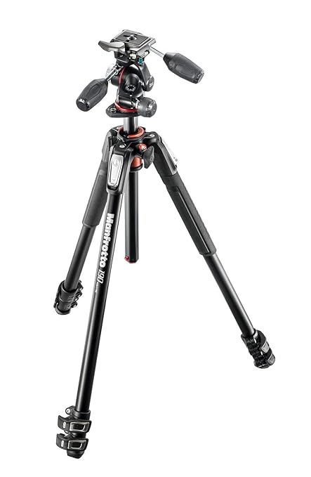 Manfrotto 190 Aluminium 3-Section Tripod with Head MK190XPRO3-3W