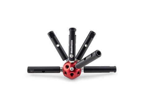 Manfrotto MT055XPRO3 055 एल्यूमिनियम 3-सेक्शन ट्राइपॉड क्षैतिज कॉलम के साथ (काला)