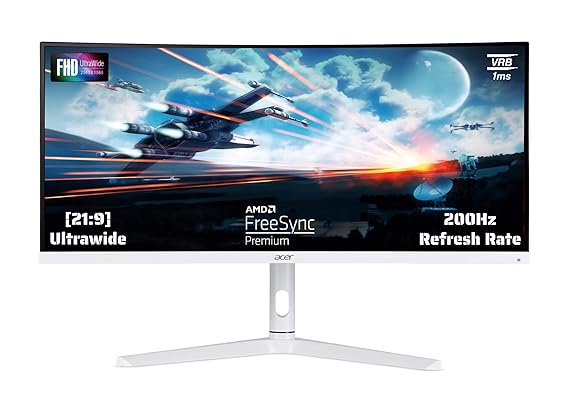Open Box Unused Acer XZ306CX 29.5 Inch (74.93 Cm) Ultrawide 21:9 1500R Curve 2560 X 1080 Pixels LCD Monitor with LED Backlight 1 MS VRB