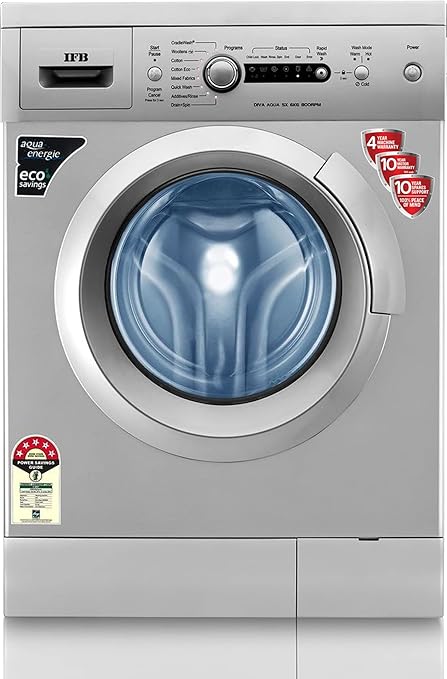 Open Box, Unused IFB 6 Kg 5 Star Fully Automatic Front Loading Washing Machine Diva Aqua SX, Silver