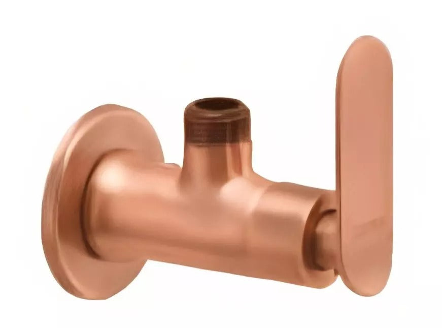 Cera Brooklyn Single Lever Wall Mount Angle Cock with Wall Flange Antique Copper F1018201AC