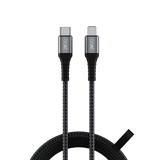 Open Box, Unused Boat LTG 650 type C To Lightning Apple Mfi Certified fast Charging Cable Pack of 2