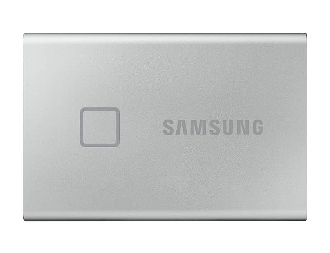 Open Box Unused Samsung T7 Touch 500GB Up to 1,050MB/s USB 3.2 Gen 2 (10Gbps, Type-C) External Solid State Drive (Portable SSD) Silver MU-PC500S