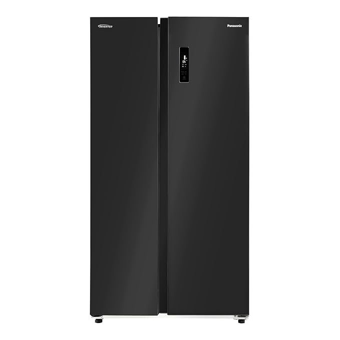 Open Box, Unused Panasonic 592 L Wifi Inverter Frost-Free Side by Side Refrigerator NR-BS62MKX1 Black, Stainless Steel Finish