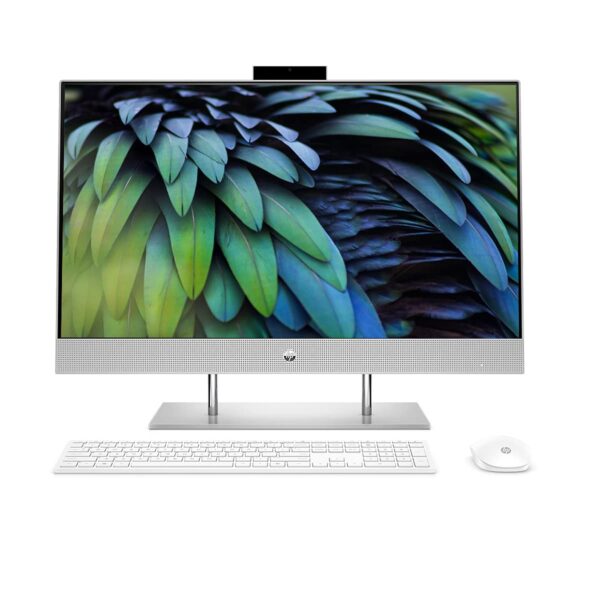 Open Box Unused HP All in One 27-inches/68.6 cm FHD Desktop PC AMD 4th Gen Ryzen 5 4500U Processor 8GB/512GB SSD/Facial Recognition IR Camera/Windows 10/MS Office 2019/Alexa Built-in 27-dp0555in Silver