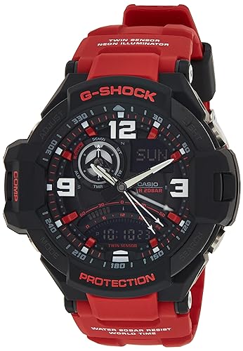 Casio G-Shock Analog-Digital Black Red Dial Men G542 GA-1000-4BDR