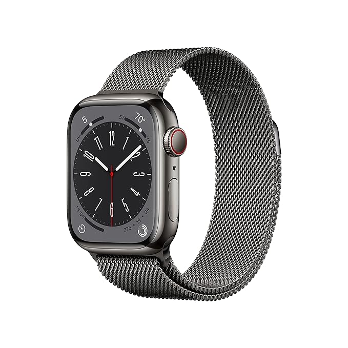 Open Box, Unused Apple Watch Series 8 [GPS + Cellular 41 mm] Smart Watch w/Graphite Stainless Steel Case