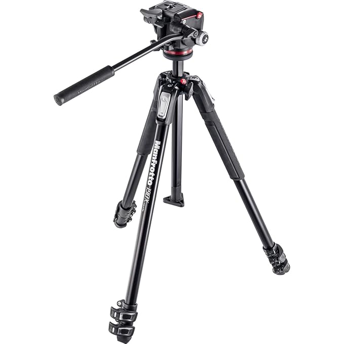 Manfrotto 190X aluminium 3-Section Tripod with XPRO Fluid Head MK190X3-2W