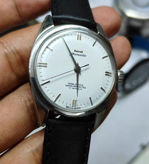 Vintage HMT Janata Para Shock 17 Jewels Watch Code 0.U3
