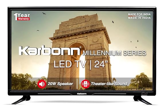 Open Box Unused Karbonn 60 cm 24 inches Millennium Series HD Ready LED TV KJW24NSHD Phantom Black