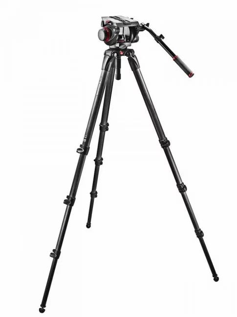 Manfrotto MT055XPRO3 055 एल्यूमिनियम 3-सेक्शन ट्राइपॉड क्षैतिज कॉलम के साथ (काला)