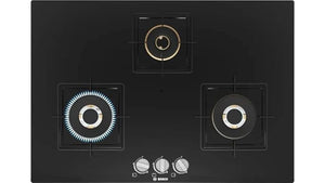 Bosch Series 4 Gas Hob 75 Cm Tempered Glass Black PND7B6F10I