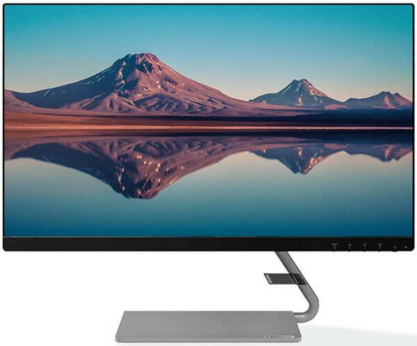 Open Box Unused Lenovo Q-Series 24 Inch (60.45 cm) LCD 1920 X 1080 Pixels Fhd IPS Ultraslim Monitor, 2X3W Speakers, 75Hz, AMD Freesync, Hdmi, Natural Low Blue Light