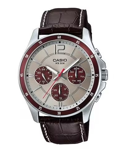 Casio Enticer Analog Grey Dial Men's Watch A955 MTP-1374L-7A1VDF