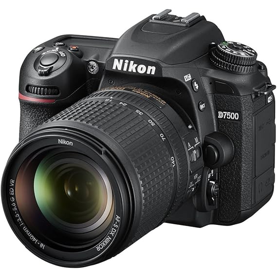 Used Nikon D7500 DSLR Camera Body with 18-140 mm Lens Black