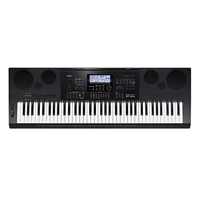 Casio Others WK-7600 76-Key Workstation Keyboard with Power Supply and Piano Tones Black