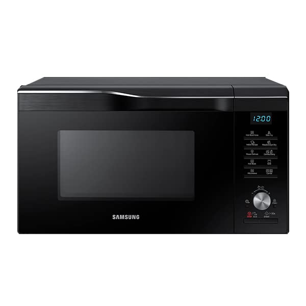 Open Box, Unused Samsung 28 L Convection Microwave Oven with SlimFry MC28A6036QK/TL, Black