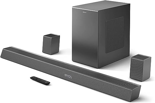 Open Box Unused Philips Soundbar TAB8967 7.1 Ch (5.1.2) Real Surround, Dolby Atmos, Wireless Subwoofer