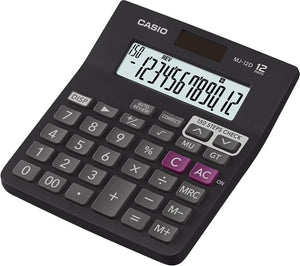 Open Box Unused Casio MJ-12D-BK Desktop Basic Calculator 12 Digit Pack of 3