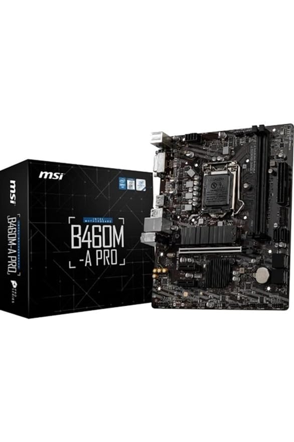 Open Box Unused MSI B460M-A PRO Intel mATX Gaming Motherboard with 2 RAM Slots